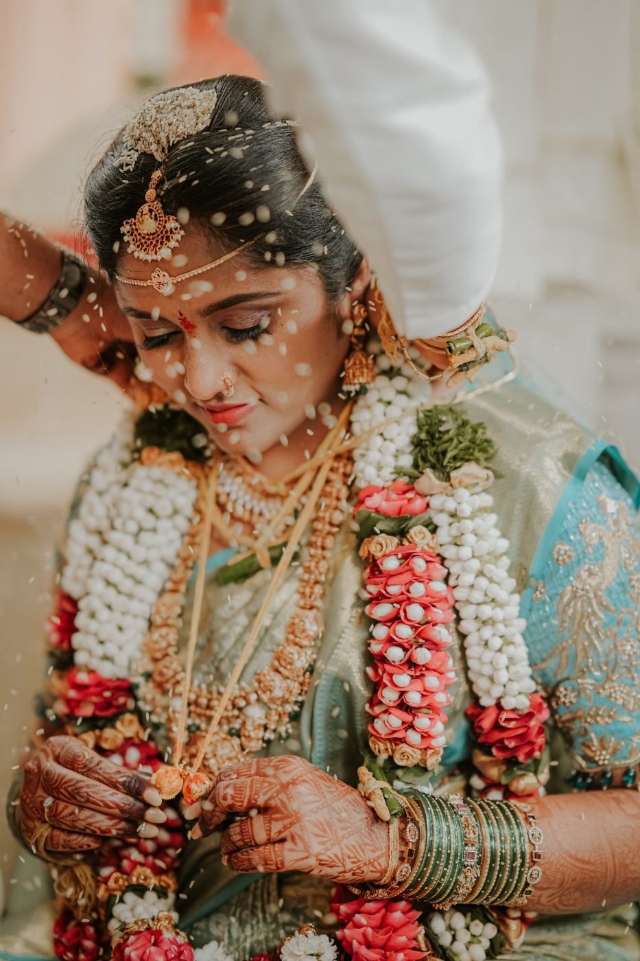 Wedding reception moment